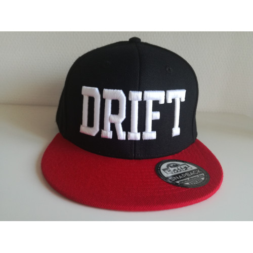 DRIFT baseball sapka, fekete / piros SNAPBACK